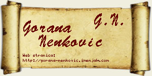 Gorana Nenković vizit kartica